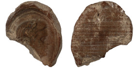 ancient seal impression. sealing wax. (24mm, 3,34g) laureate male bust right.