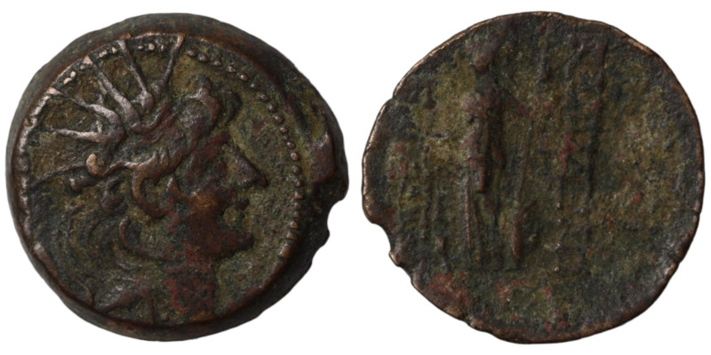Alexander II. Zabinas. (128-122 BC). Bronze . (22mm, 5,73g) Antioch.