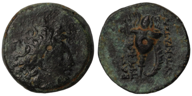 Tryphon. (142-138 BC). Bronze . (18mm, 5,40g) Antioch.