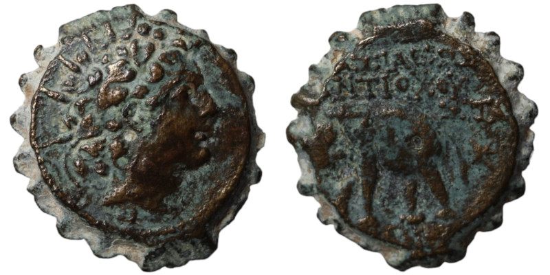 Antiochos VI. Dionysos. (144-142 BC). Bronze . (21mm 8,12g) Antioch.
