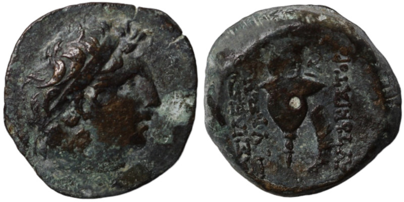 Tryphon (142-138 BC). Bronze . (18mm 5,16g) Antioch.