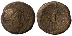 Seleukos II. Kallinikos (246-226 BC). Bronze . (20mm 7,61g) Antioch. Obv: head of Athena right. Rev: Apollo standing left.
