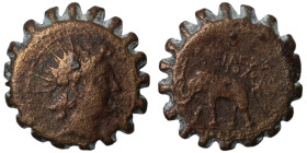Antiochos VI. Dionysos. (144-142 BC). Bronze . (21mm 6,85g) Antioch.