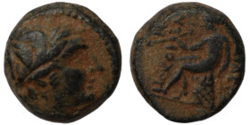 Antiochos III. the Great. (223-187 BC). Bronze . (13mm 3,10g) Antioch.