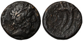 Phoenicia. Marathos. (113-112 BC). Bronze . (18mm 5,29g) Obv: laureate head of Zeus right. Rev: double cornuacopi.