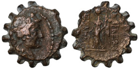 Alexander II. Zabinas. (128-122 BC). Bronze . (18mm 4,97g) Antioch.