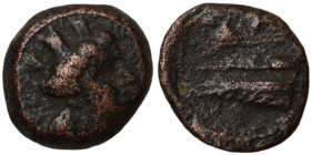 Antiochos VI. Dionysos. (144-142 BC). Bronze . (14mm 2,94g) Antioch.