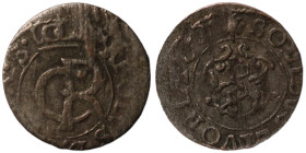 Riga under Sweden. Karl XI. (1676). Solidus.