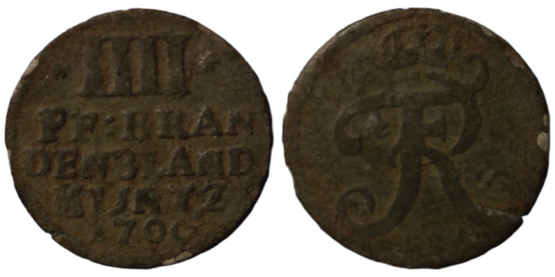 Brandenburg-Prussia. Friedrich III. (1700). 4 Pfennig.