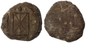 ancient seal impression. sealing wax. (19mm 2,35g) christogram.
