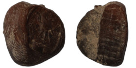 ancient seal impression. sealing wax. (11mm 0,66g) eagle standing left.