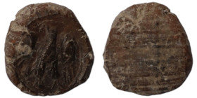 ancient seal impression. sealing wax. (12mm 0,56g) owls.