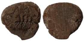 ancient seal impression. sealing wax. (12mm 0,69g) quadriga.