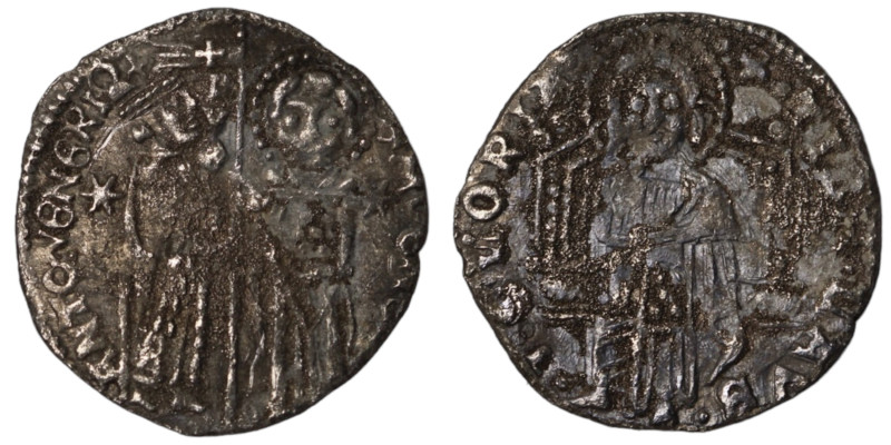 Venice. Francesco Dandolo. (1328-1339 AD). AR Grosso. (21mm, 1,34g). Obv: Doge a...