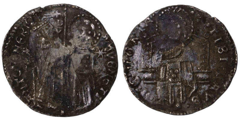Venice. Francesco Dandolo. (1328-1339 AD). AR Grosso. (21mm, 1,34g). Obv: Doge a...