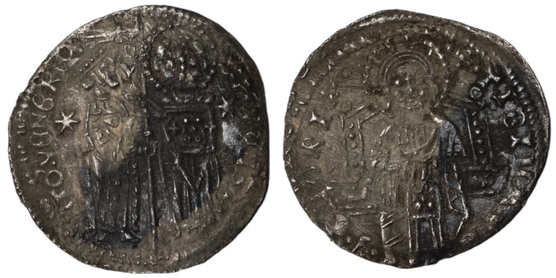 Venice. Francesco Dandolo. (1328-1339 AD). AR Grosso. (21mm, 1,34g). Obv: Doge a...