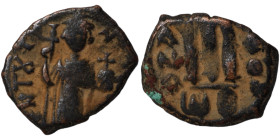 Byzantine Empire. undefined. (6.-9. Century AD). Follis. (23mm 5,30g). Constantinople.