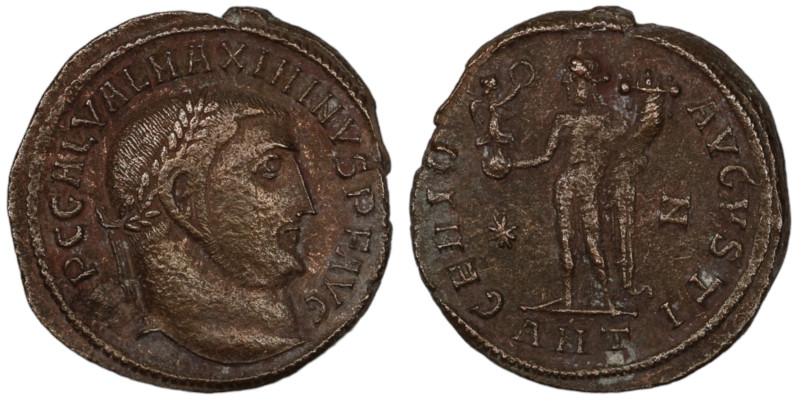 Maximinus II. (310 AD). Follis. (20mm, 4,89g) Antioch. Obv: IMP C GAL VAL MAXIMI...