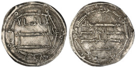 Abbasid . Madinat al-Salam mint. al-Rashid AH 170-193. Dated 180H
AR Dirham

25 mm, 2,41 g

fine

From the K.T. collection