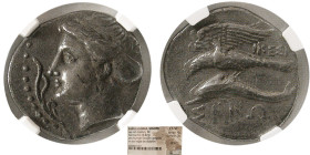 PAPHLAGONIA, Sinope. 4th. Century BC. AR Drachm. NGC-Choice VF.