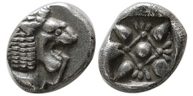IONIA, Miletos. 520-450 BC. AR Diobol.