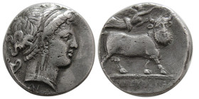 CAMPANIA. Neapolis. Ca. 320–300 BC. AR Didrachm.