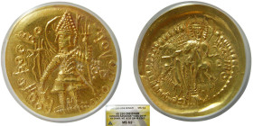 KUSHAN KINGS of INDIA. Vasudeva. Gold Dinar. ANACS-MS 62