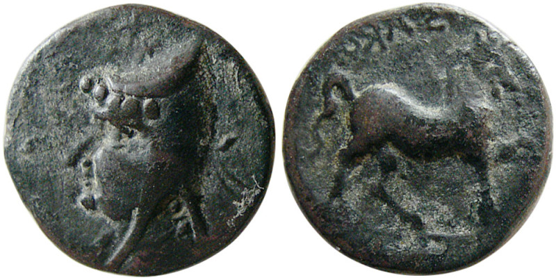 KINGS of PARTHIA. Phriapatius. Ca. 185-179 BC. Æ chalkous (2.68 gm; 16 mm). Mith...