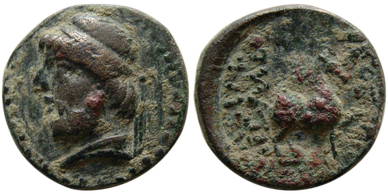KINGS of PARTHIA, Phraates II. 132-127 BC. Æ (2.48 gm; 15 mm). Ekbatana mint. St...