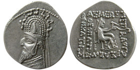 KINGS of PARTHIA. Sinatruces. 93-70 BC. Silver Drachm. Rhagae Mint.