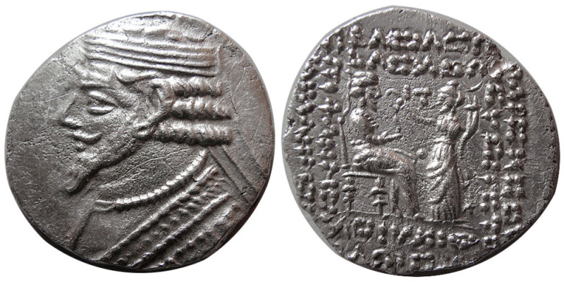 KINGS of PARTHIA. Phraates IV. (38/7-2 BC). AR Tetradrachm (14.30 gm; 28 mm). Se...