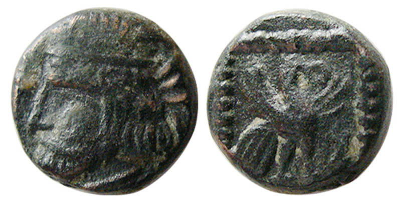 KINGS of PARTHIA, Vardanes I. Circa AD. 40-45. Æ Chalkous (1.64 gm; 10 mm). Ekba...