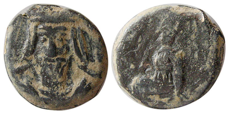 KINGS of PARTHIA. Vologases III. Circa AD. 105-147. Æ dichalkous (2.85 gm; 15 mm...
