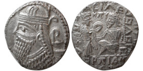 KINGS of PARTHIA, Vologases IV. 147-191 AD. BI Tetradrachm.