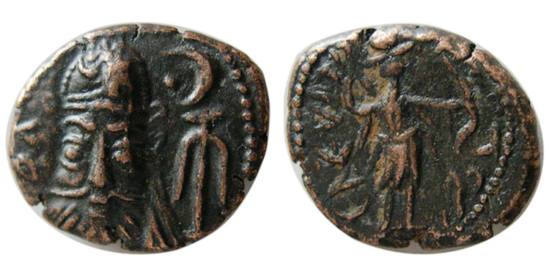 KINGS of ELYMIAS. Phraates. Early 2nd century AD. Æ Drachm (3.38 gm; 16 mm). Dia...