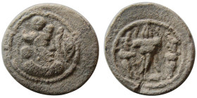 SASANIAN KINGS, Bahram (Varhran) IV, 388-399 AD. PB (Lead). RRR.