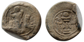 SASANIAN KINGS, Bahram (Varhran) IV, 388-399 AD. PB (Lead). RRR.