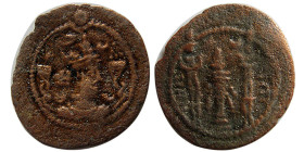 SASANIAN KINGS, Kavad I, first reign and crown. Æ.