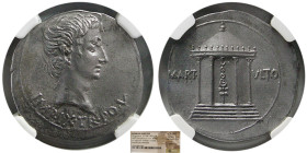 ROMAN EMPIRE; Augustus. AR Cistophoric. NGC-Choice AU.