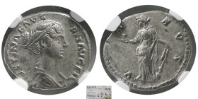 ROMAN EMPIRE; Faustina Junior. AR Denarius. NGC Choice VF.