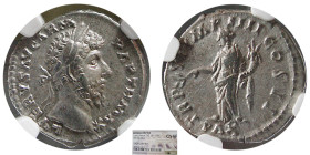 ROMAN EMPIRE; Lucius Verus. AR Denarius. NGC-Choice VF.