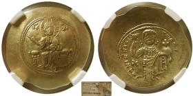 BYZANTINE EMPIRE. Nicephorus III. EL Hist. Nomisma. NGC AU.