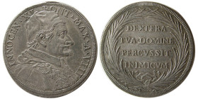 ITALY. Papal States. Innocent XI. 1676-1689. AR Piastra.