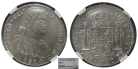 MEXICO. Ferdinad VII. 1810-MO H.I. AR 8 Reales. NGC-MS 62.
