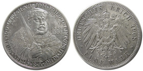 GERMANY. Sachsen-Weimar. Wilhelm Ernst, Silver 5 Mark.