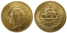 IRAN, Pahlavi Dynasty. 1348 H. Gold Five Pahlavi.