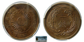 JAPAN, 1915 T4. JNDA-01-47. 1 Sen. PCGS-MS 63 BN.