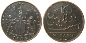 INDIA, East India Company, 1808. 10 Cash.
