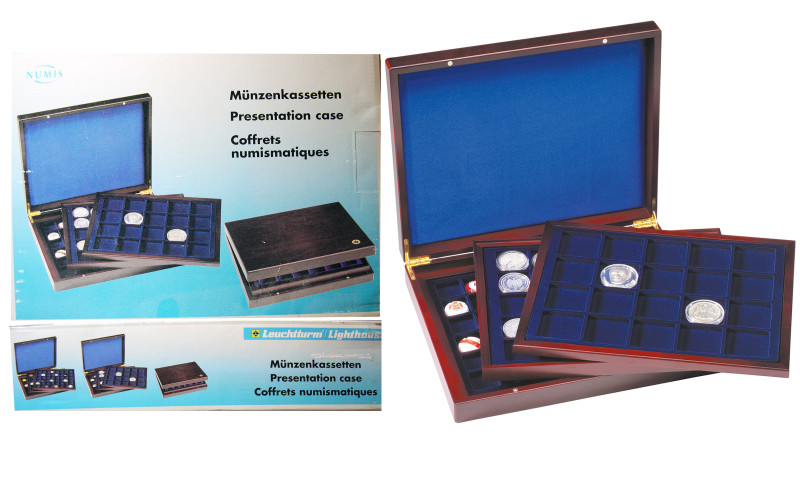 LEUCHTTURM / LIGHTHOUSE, Coin Presentation Case. Model: HMK-3-T-30 BL. Brand New...