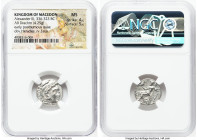 MACEDONIAN KINGDOM. Alexander III the Great (336-323 BC). AR drachm (17mm, 4.25 gm, 1h). NGC MS 4/5 - 5/5. Posthumous issue of Lampsacus, ca. 310-301 ...